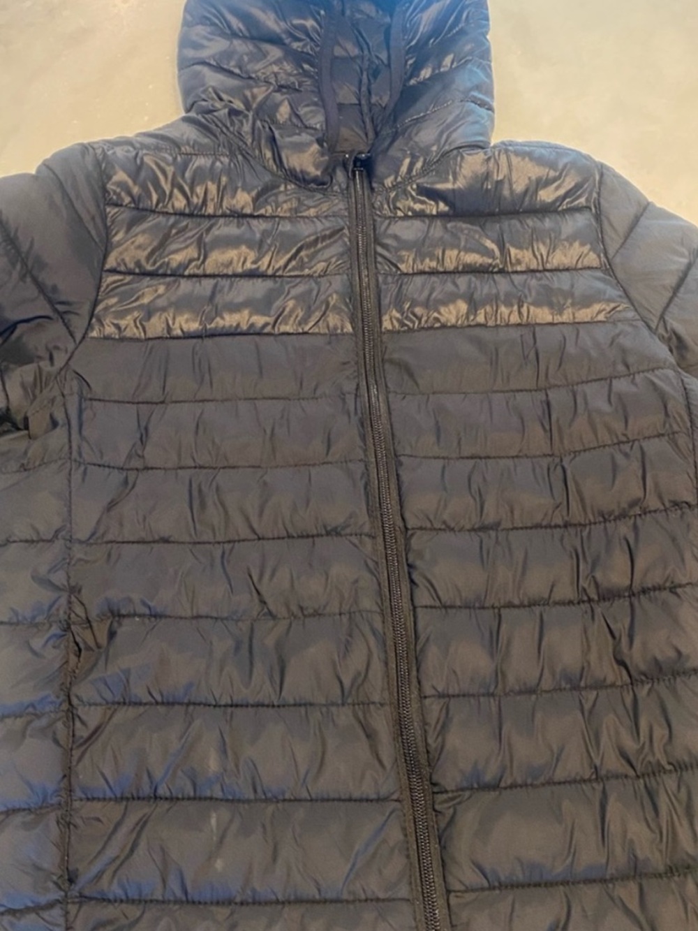 Gapkids lightweight packable puffer jacket coat black sz XL